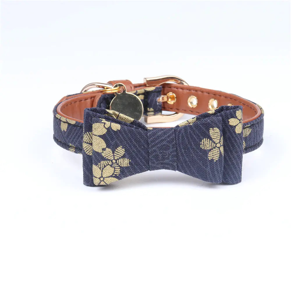 Gold Foil Pet Collar for Dogs and Cats - Pet Accessories